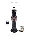 Celeste Sheer Sequin & Pearl Gown