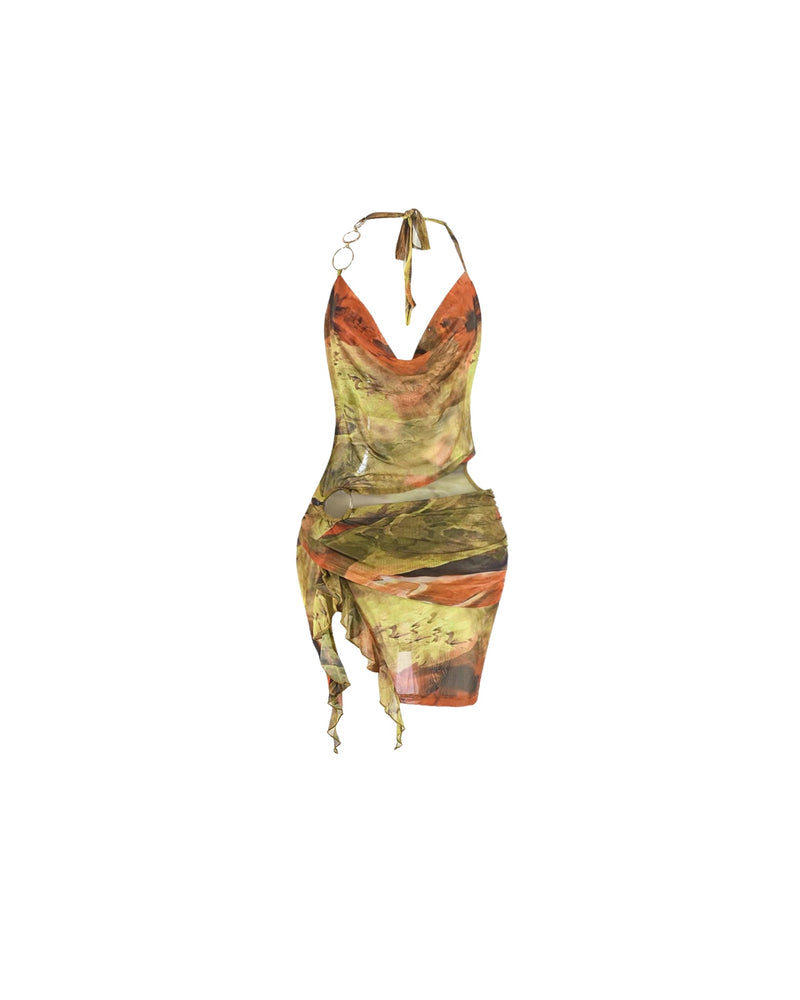 Tropic Sunsets Halter Mini